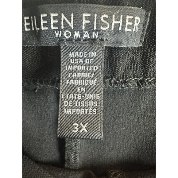 Eileen Fisher Washable Stretch Crepe Pants Full Length Blk Pockets Plus Size 3X - Picture 8 of 9